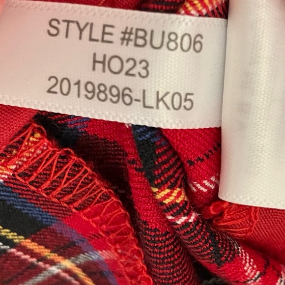 J.Crew NWT Women’s Red Tartan Plaid Straight Leg Pants | Size 12 - Picture 11 of 12